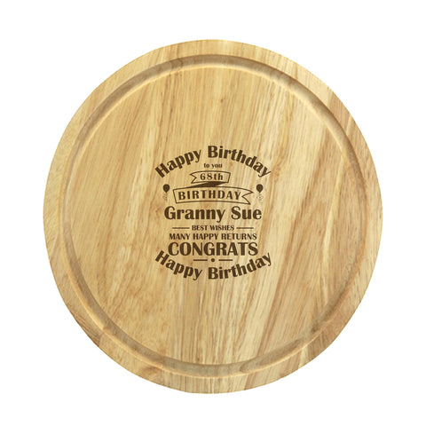 Birthday Celebration Round Chopping Board