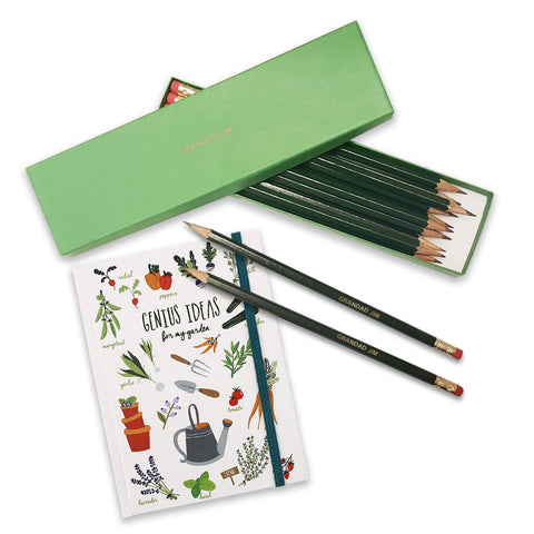 Gardeners Notebook and Personalised Pencils