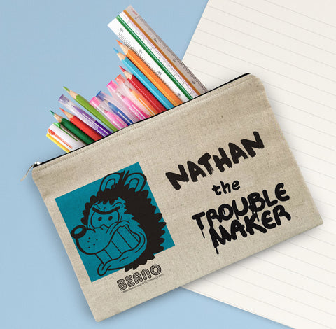 Beano Big Heads Gnasher Canvas Pencil Case