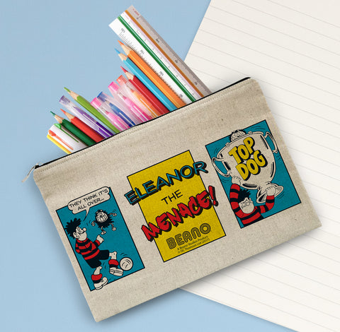 Beano Classic Comic Strip Top Dog Canvas Pencil Case