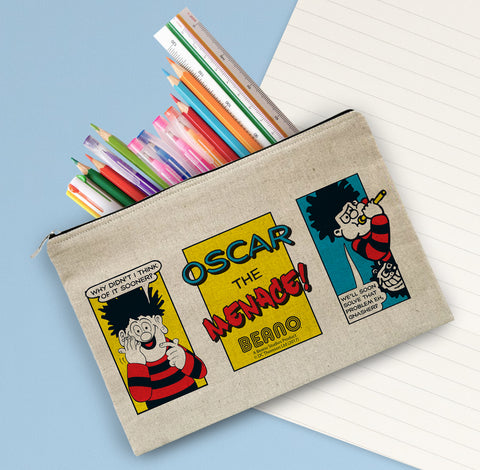 Beano Classic Comic Strip Problem Solved Canvas Pencil Case