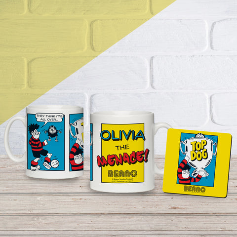 Beano Classic Comic Strip Top Dog Mug & Coaster