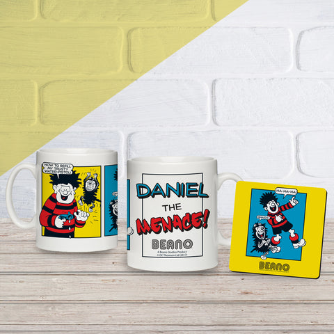 Beano Classic Comic Strip Water Pistol Mug & Coaster