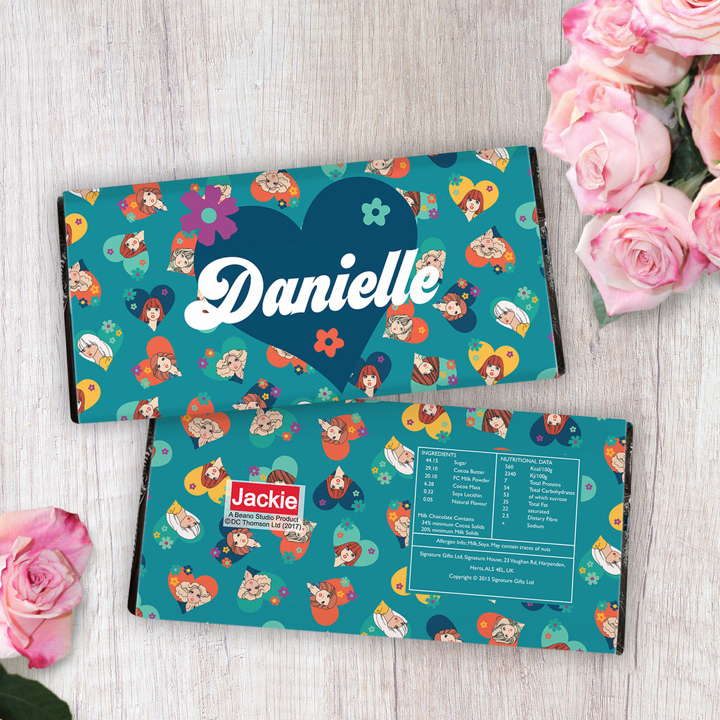 Jackie 'Ditsy Heart' Chocolate Bar