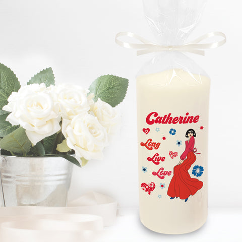 Riviera Long Live Love Pillar Candle