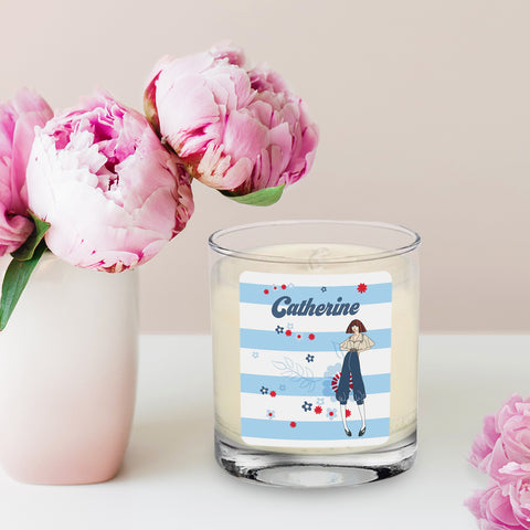 Riviera Stripe Scented Candle