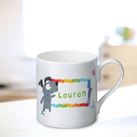 Arty Mouse Single Character Splash Border Mug