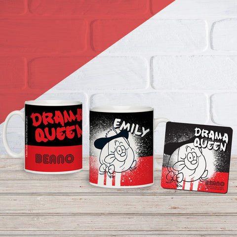 Beano Big Heads Minnie Mug & Coaster