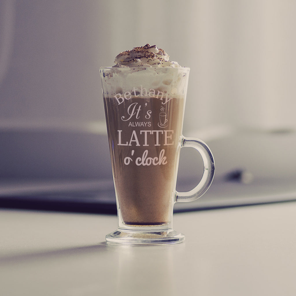 Latte O'clock Glass