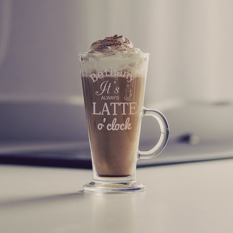 Latte O'clock Glass
