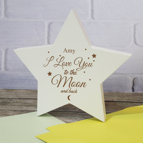 To The Moon & Back Star Plaque