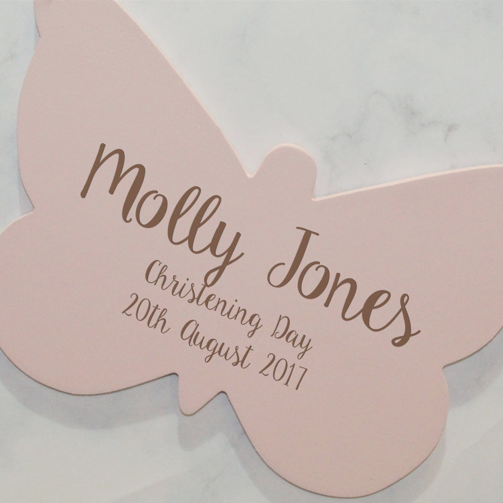 Christening Day Butterfly Hanging Sign
