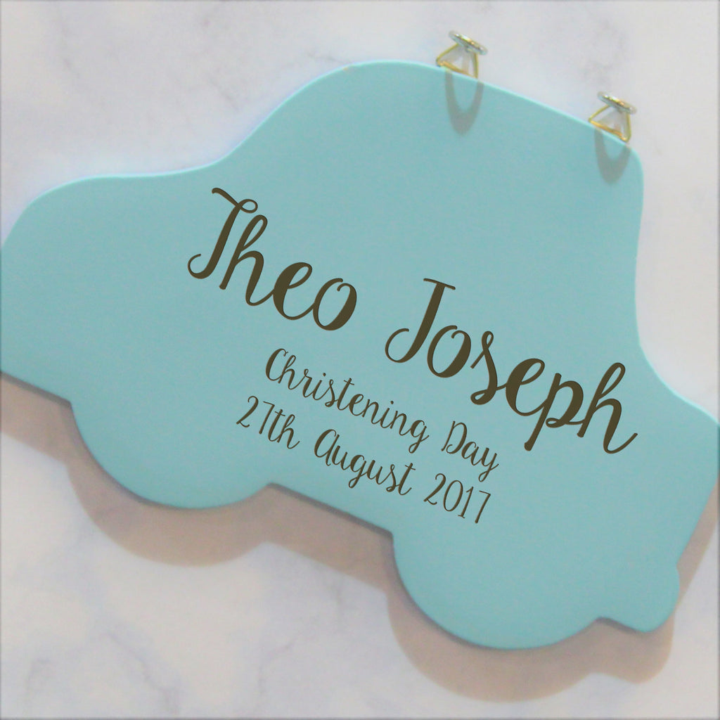Christening Day Car Hanging Sign