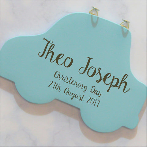 Christening Day Car Hanging Sign