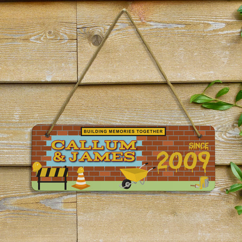 Building Memories Since Hanging Sign