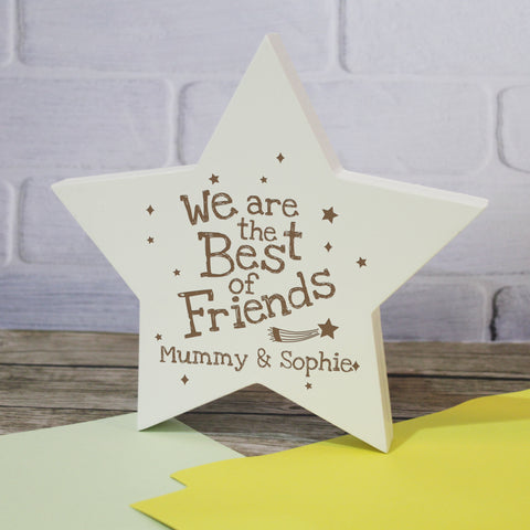 Best of Friends Wooden Star