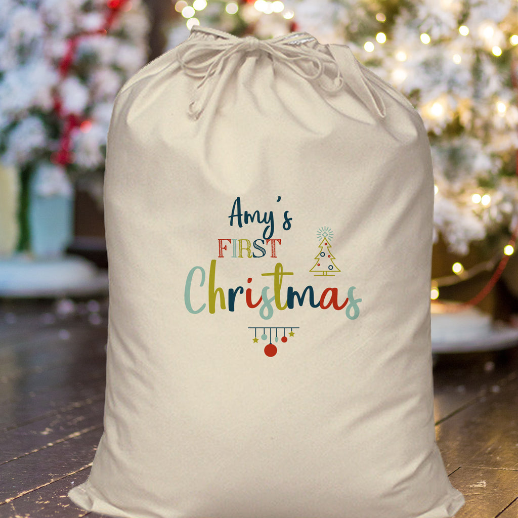 My First Christmas Cotton Sack