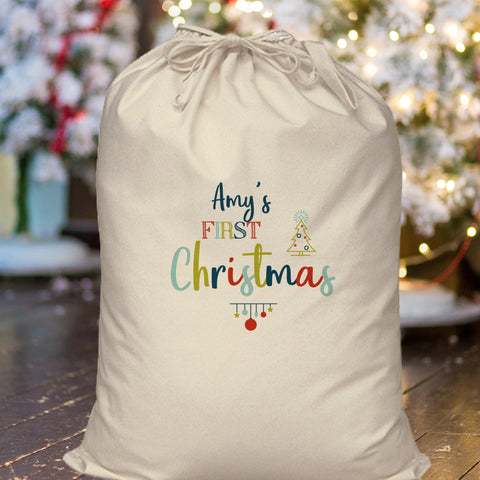 My First Christmas Cotton Sack