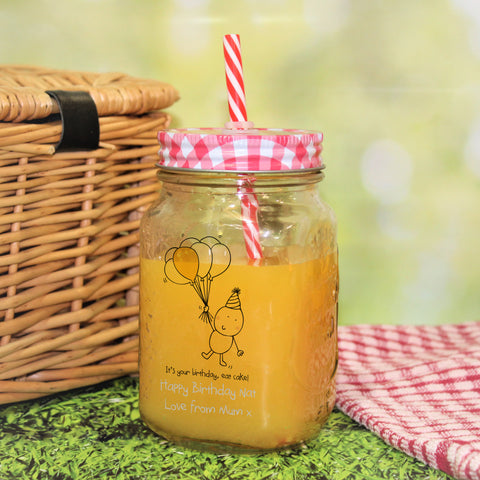 Chilli & Bubbles Birthday Red Lid Mason Jar