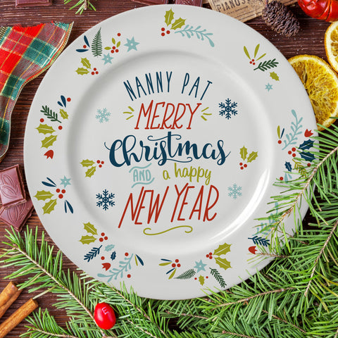 Wishing You A Merry Christmas 10" Plate