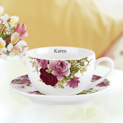 Pink Roses Cup and Saucer