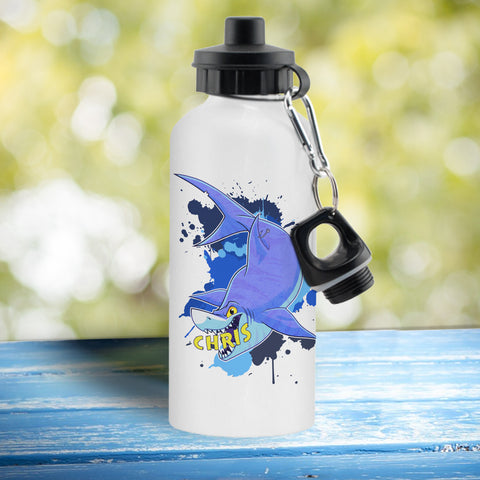 Underwater Adventure Shark White Sports Bottle