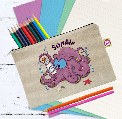Underwater Adventure Octopus Pencil Case and Pencils