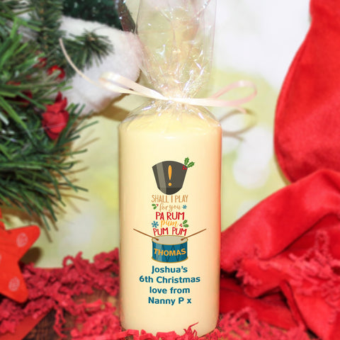 Little Drummer Boy Pillar Candle