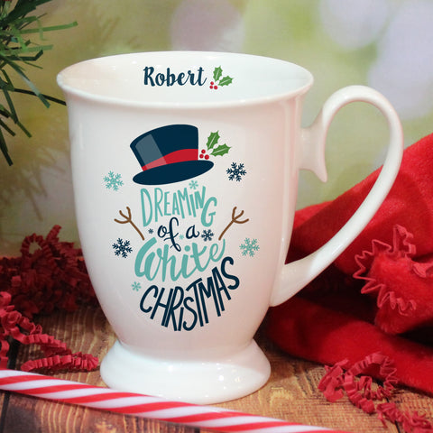 White Christmas Marquee Mug
