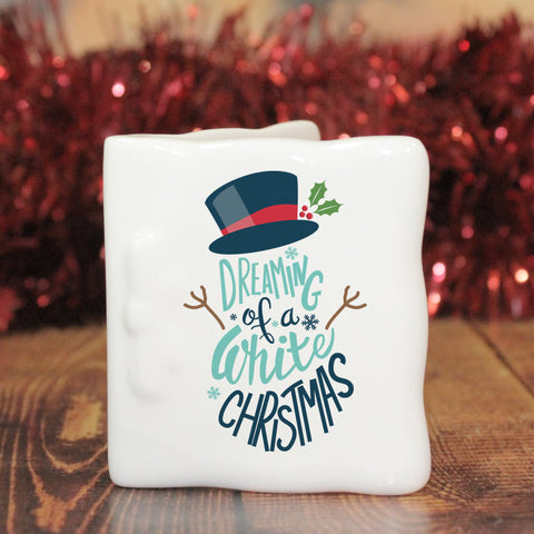 White Christmas Message Card