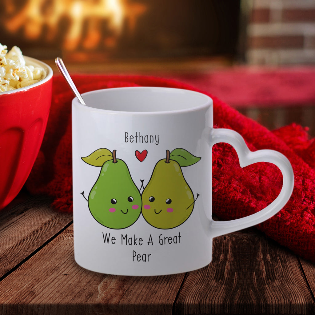 Great Pear Heart Handle Mug