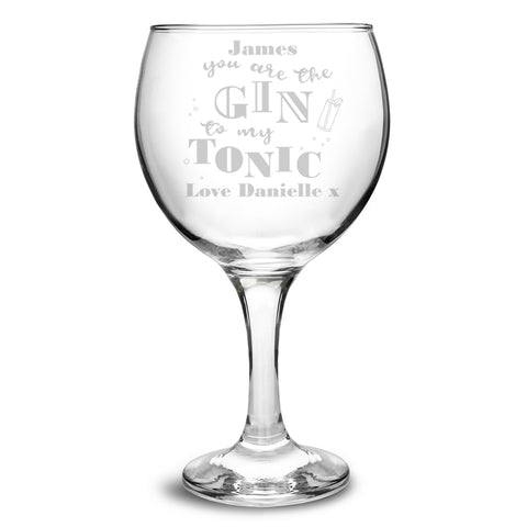 Gin To My Tonic Balloon Gin Glass