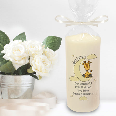 Sweet Dreams Giraffe Pillar Candle