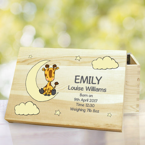 Sweet Dreams Giraffe Wooden Storage Box