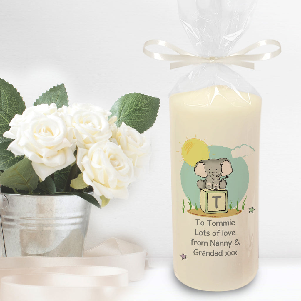 Elephant Safari Pillar Candle