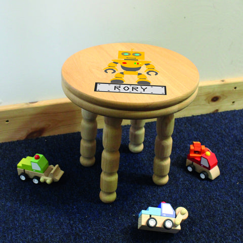 Robot Wooden Stool