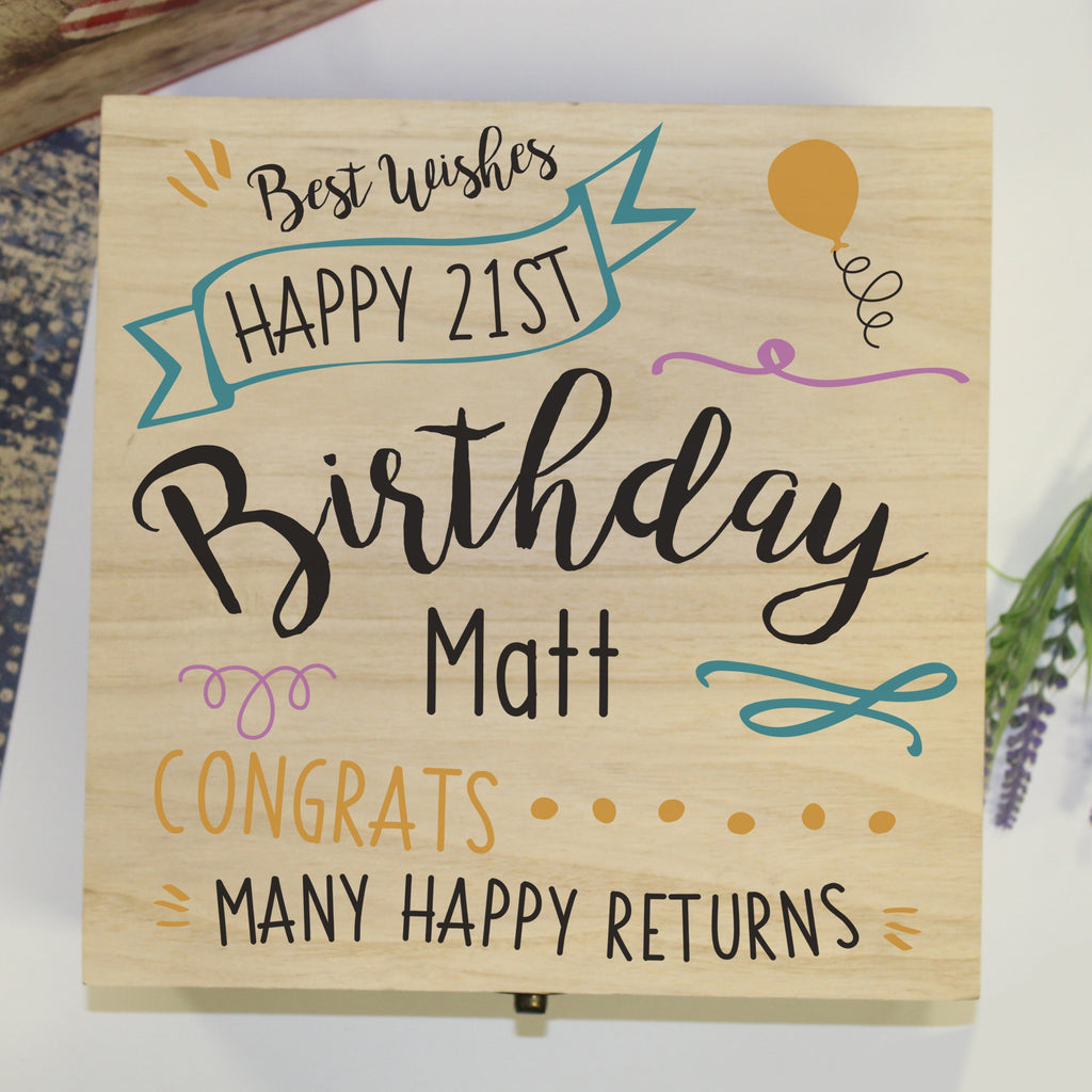 Birthday Slogan Memory Box
