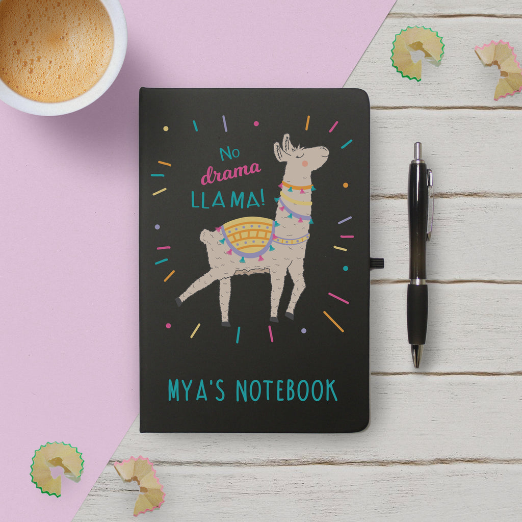No Drama Llama Black Notebook & Pen Set