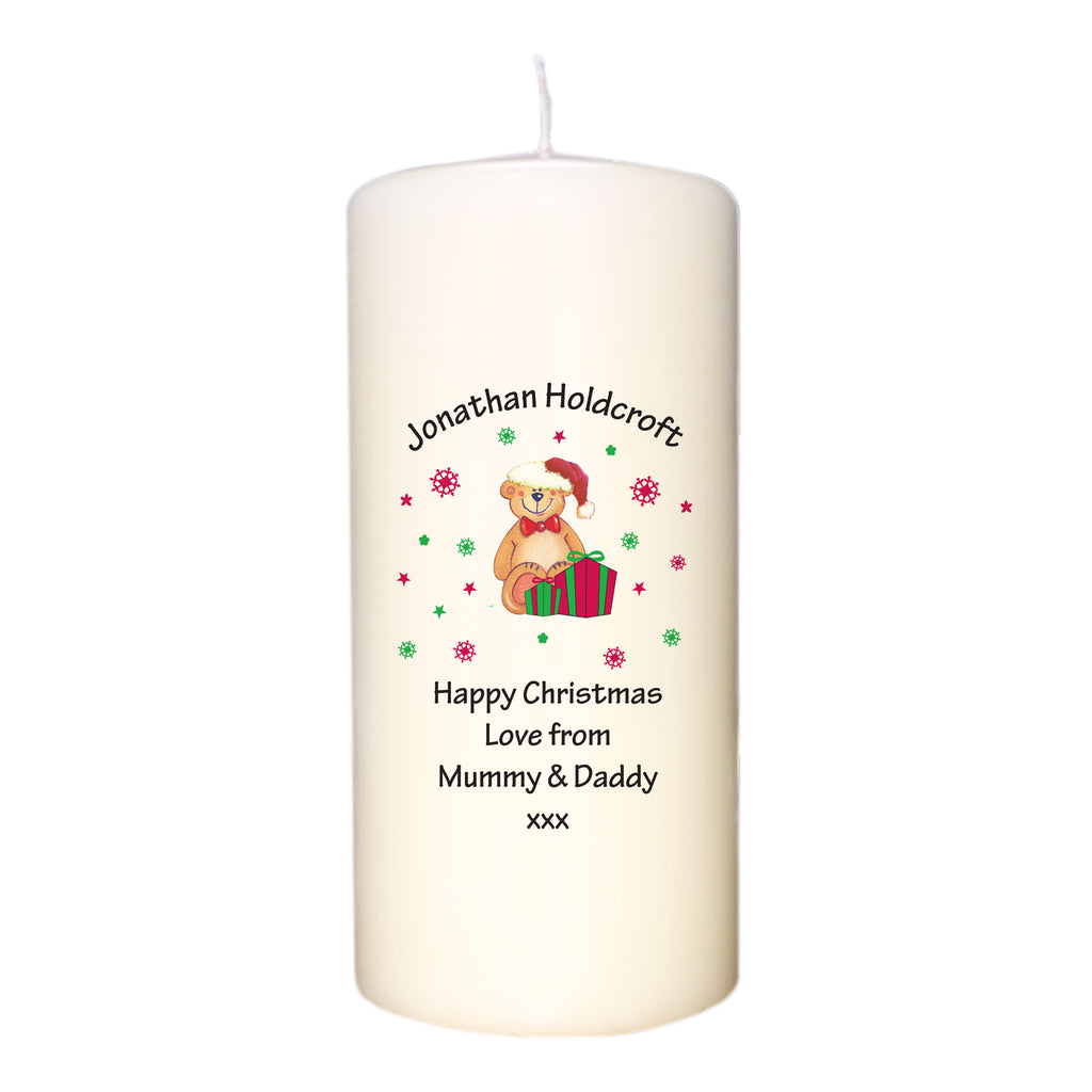 Christmas Teddy & Hat Candle