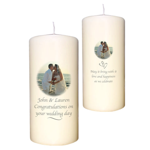 Personalised Wedding Photo Candle