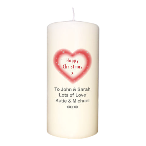 Christmas Heart Candle