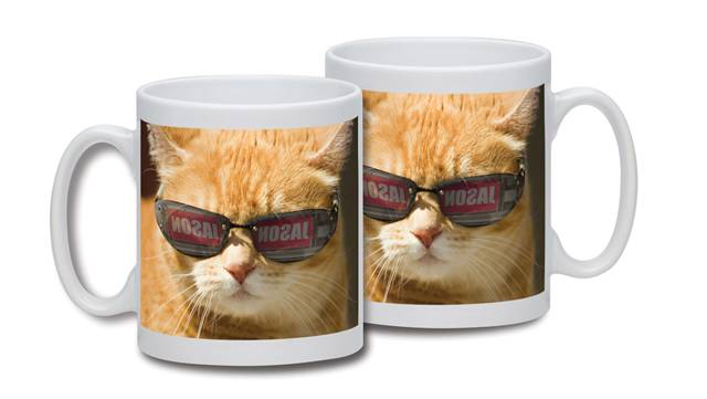 Personalised Cat in Shades Mug