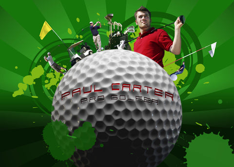 Golfer Montage - A3 Un-Framed
