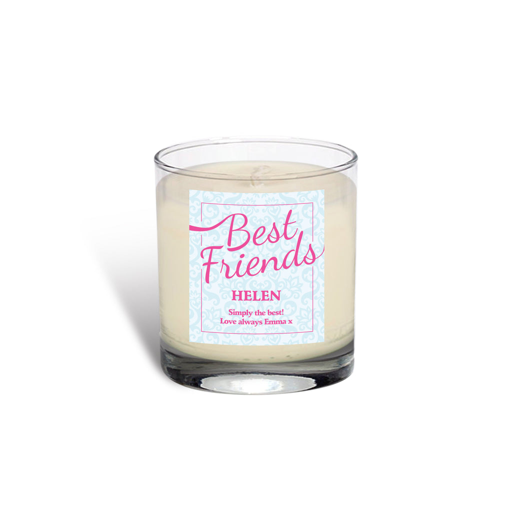 Personalised Best Friends Vanilla Scented Candle