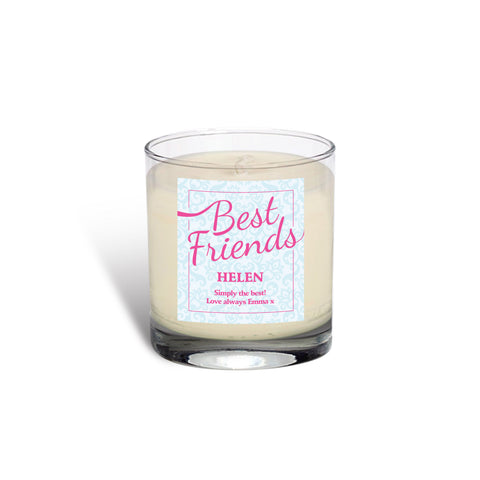 Personalised Best Friends Vanilla Scented Candle
