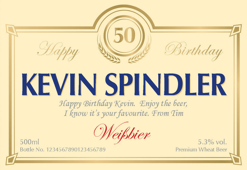 Birthday Labels for Wheat Beer