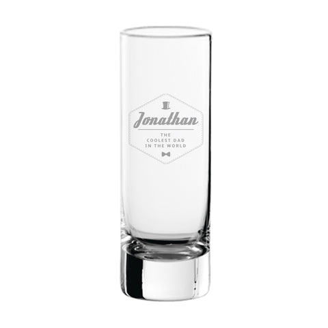 Hipster Style Coolest Dad Shot Glass