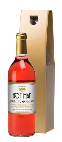 French AC Gold Frame Wedding Rosé Wine in a Gold Box
