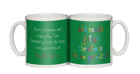 Personalised Granddad you're the Best Christmas Mug