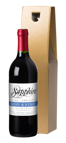 French VdP Sapphire Anniversary Red Wine in a Gold Box